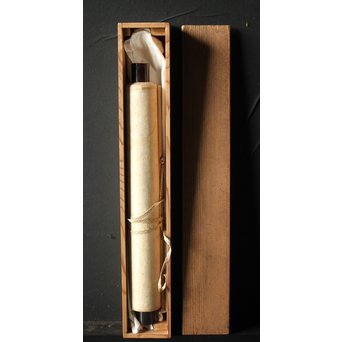 邨松雲外 蓮の図 紙本掛軸　Z245 