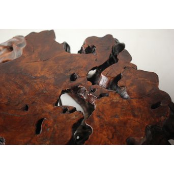 根木台 盆栽卓 木彫自然木　X276 