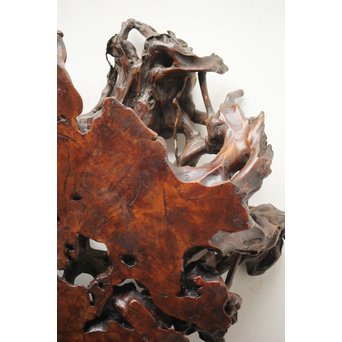 根木台 盆栽卓 木彫自然木　X276 