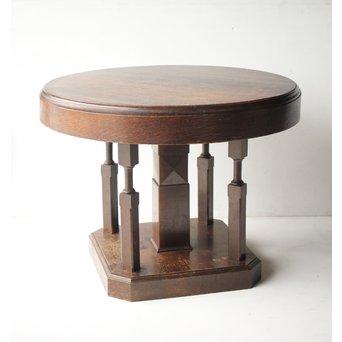 楢の大きな円卓テーブル　T438