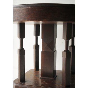 楢の大きな円卓テーブル　T438 