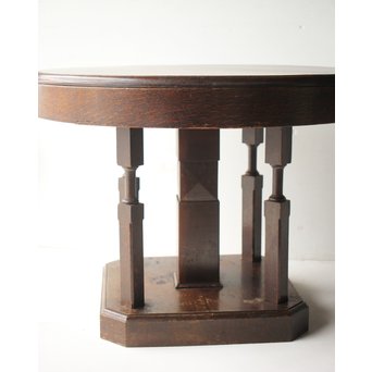 楢の大きな円卓テーブル　T438 