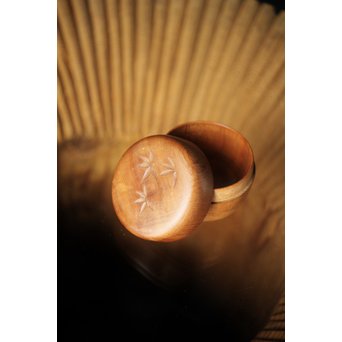 横山一夢 竹文棗 神代杉共箱　X277