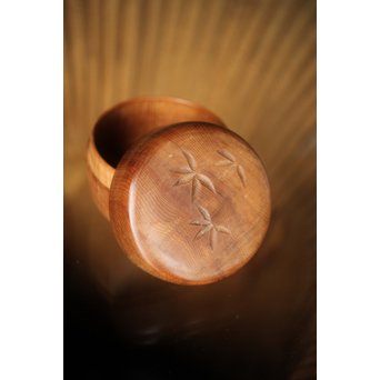 横山一夢 竹文棗 神代杉共箱　X277 