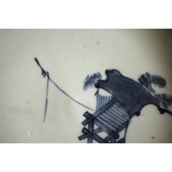 初期伊万里 染付山水文 七寸皿　P215 