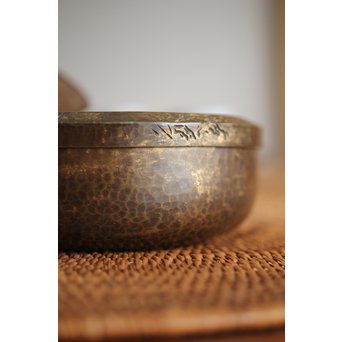 金谷五郎三郎 鎚目霊芝彫ヤンポ/蓋物　M253 