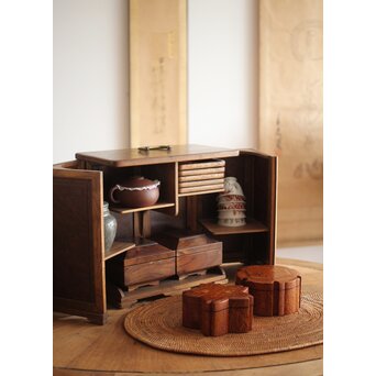 指物 良杢 弁当箱/茶箱　X278