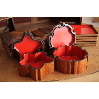 指物 良杢 弁当箱/茶箱　X278 