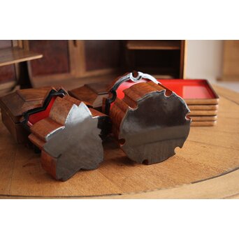 指物 良杢 弁当箱/茶箱　X278 