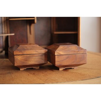 指物 良杢 弁当箱/茶箱　X278 