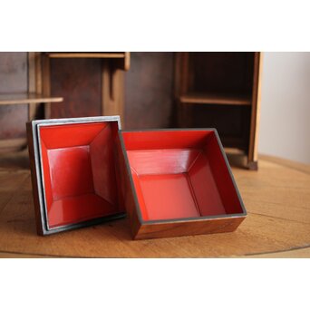 指物 良杢 弁当箱/茶箱　X278 