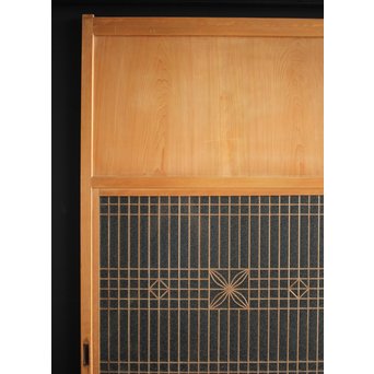 白木 組子のガラス戸　GD0054 