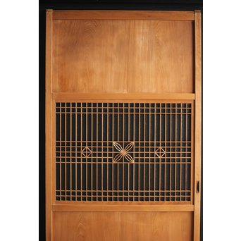 白木 組子のガラス戸　GD0054 