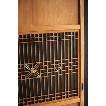 白木 組子のガラス戸　GD0054 