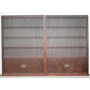 蔵戸風 飴色時代格子戸 2枚1組　L1042YD