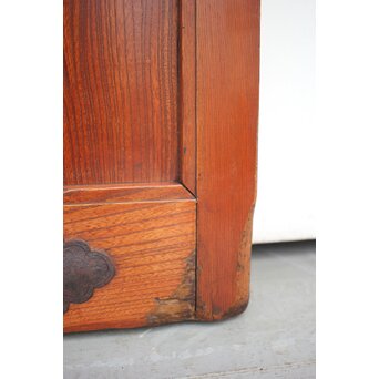 鍵付 総欅巾着金具格子蔵戸　W022Y 