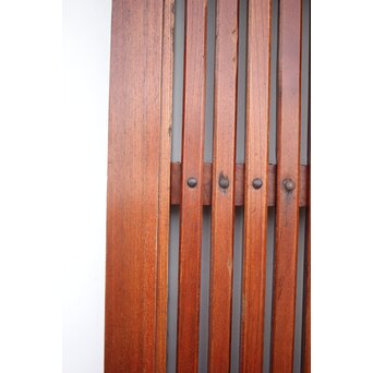 鍵付 総欅巾着金具格子蔵戸　W022Y 