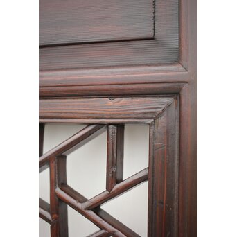 李朝/朝鮮 氷裂紋組子建具 2枚1組　L1044Y 