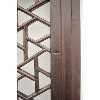 李朝/朝鮮 氷裂紋組子建具 2枚1組　L1044Y 