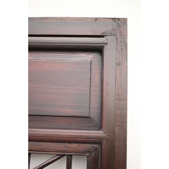 李朝/朝鮮 氷裂紋組子建具 2枚1組　L1044Y 