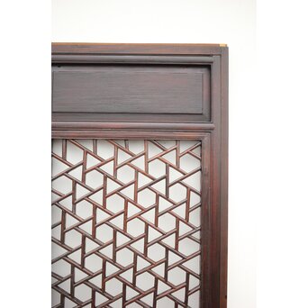 李朝/朝鮮 氷裂紋組子建具 2枚1組　L1044Y 