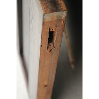 李朝/朝鮮 氷裂紋組子建具 2枚1組　L1044Y 