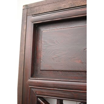 李朝/朝鮮 氷裂紋組子建具 2枚1組　L1044Y 