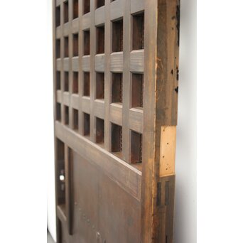 升格子 銅板張の蔵戸　W023 