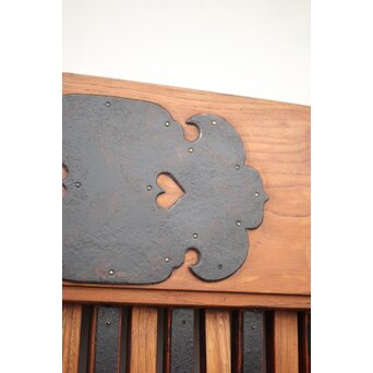 吉祥紋 金具尽総欅格子蔵戸　W024Y 