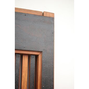 吉祥紋 金具尽総欅格子蔵戸　W024Y 