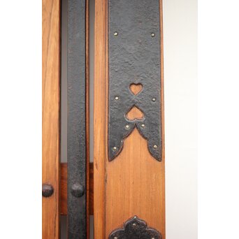 吉祥紋 金具尽総欅格子蔵戸　W024Y 