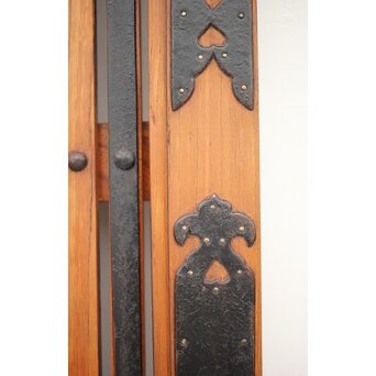 吉祥紋 金具尽総欅格子蔵戸　W024Y 