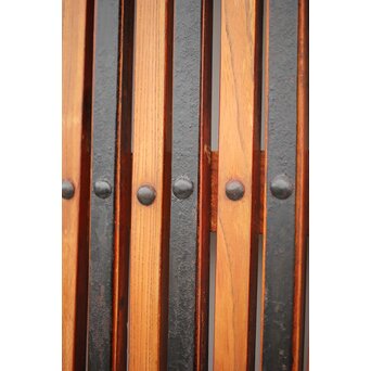 吉祥紋 金具尽総欅格子蔵戸　W024Y 