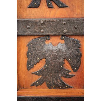 吉祥紋 金具尽総欅格子蔵戸　W024Y 