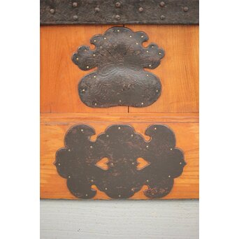 吉祥紋 金具尽総欅格子蔵戸　W024Y 