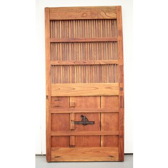 吉祥紋 金具尽総欅格子蔵戸　W024Y 