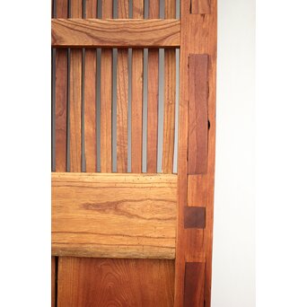 吉祥紋 金具尽総欅格子蔵戸　W024Y 