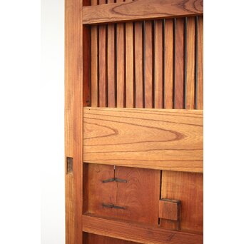 吉祥紋 金具尽総欅格子蔵戸　W024Y 