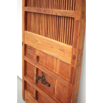 吉祥紋 金具尽総欅格子蔵戸　W024Y 