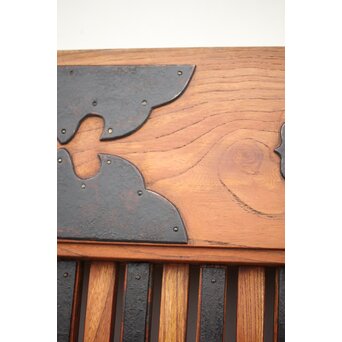 吉祥紋 金具尽総欅格子蔵戸　W024Y 