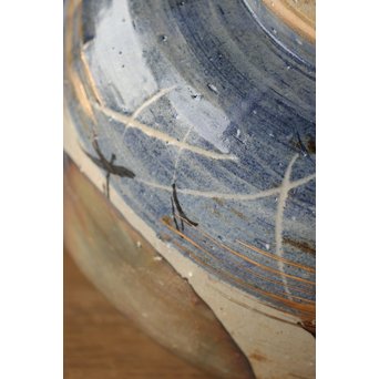 北大路魯山人写 武蔵野 菓子鉢 鑓水焼 月に秋草　P221 