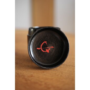 岸一閑 岸喜右衛門 一閑張小棗 松尾宗五花押　Q264 