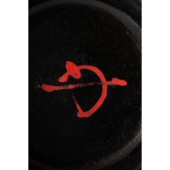 岸一閑 岸喜右衛門 一閑張小棗 松尾宗五花押　Q264 