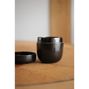 岸一閑 岸喜右衛門 一閑張小棗 松尾宗五花押　Q264 