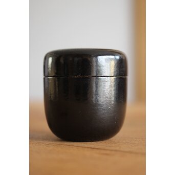 岸一閑 岸喜右衛門 一閑張小棗 松尾宗五花押　Q264 