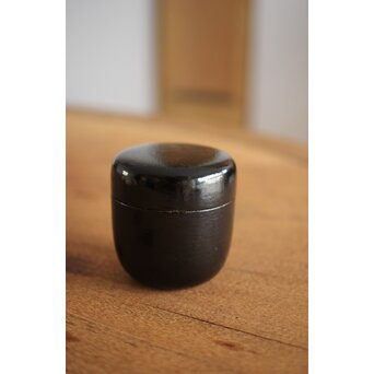 岸一閑 岸喜右衛門 一閑張小棗 松尾宗五花押　Q264 