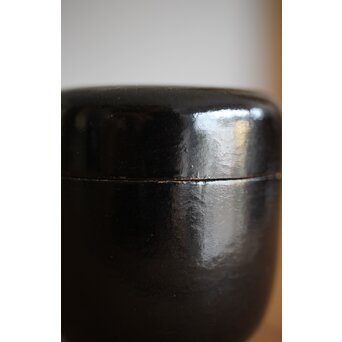 岸一閑 岸喜右衛門 一閑張小棗 松尾宗五花押　Q264 