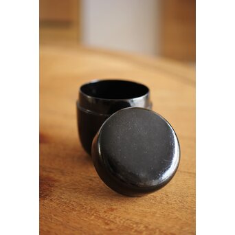 岸一閑 岸喜右衛門 一閑張小棗 松尾宗五花押　Q264 