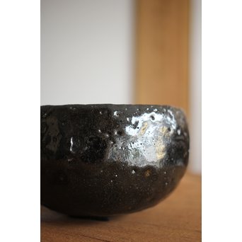 中村道年 倣 鈍太郎 黒茶碗　P223 