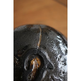 中村道年 倣 鈍太郎 黒茶碗　P223 